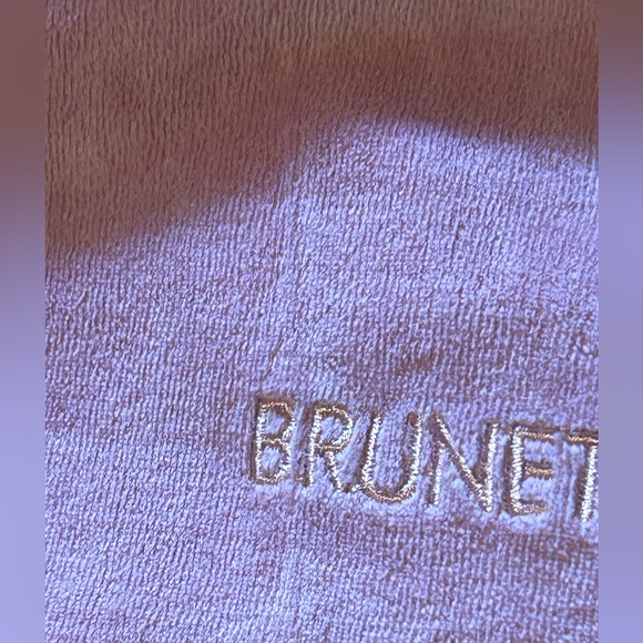 BRUNETTE women’s M/L dusty rose velour crop hoody in like new condition - Picture 7 of 7